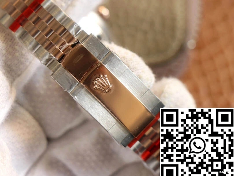 Rolex M126231-0017 White Datejust Factory EW Rose Dial Gold 0123